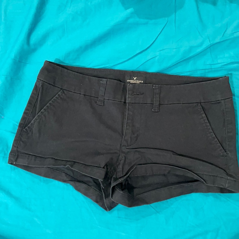 American Eagle navy chino shorts